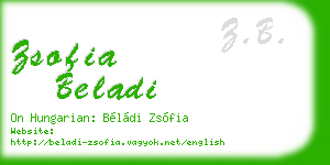 zsofia beladi business card